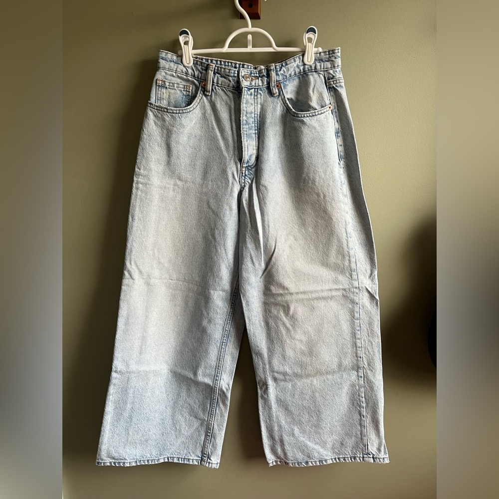 Zara Wide Leg Light Denim Jeans - Size US 8